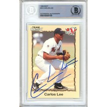 Carlos Lee Chicago White Sox Auto 1998 Team Best Rookie Card BAS Autograph Slab - £62.68 GBP