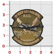Army B Co 3D M1 Battalion Aerial Exploitation Rail Tan Embroidered Patch - £23.88 GBP