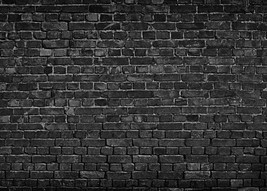 7x5ft Black Brick Wall Photography Backdrop Brick Backdrop Vintage Theme Stone B - £23.66 GBP