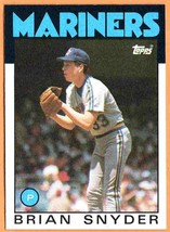 Seattle Mariners Brian Snyder RC Rookie Card 1986 Topps #174 nr mt    - £0.39 GBP