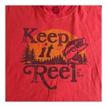 Red Life is Good Mens Bass Fishing Keep It Reel Graphic T-Shirt size 3XL... - £22.00 GBP