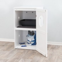 TRIXIE Cat House for Litter Box with 2 Storeys 53x90x58 cm White - £118.24 GBP