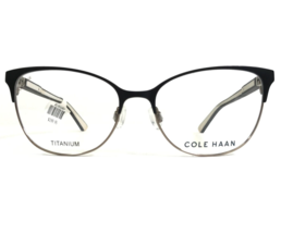 Cole Haan Eyeglasses Frames CH5040 001 BLACK Ivory Gold Cat Eye 52-16-140 - £48.40 GBP