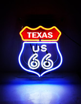Handmade Route 66 Texas TX State Beer Bar Pub Neon Light Sign - $69.00