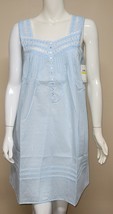 Eileen West AQUA Blue Sleeveless with Lace Detail Nightgown Women Size M... - $48.31