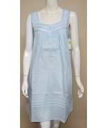 Eileen West AQUA Blue Sleeveless with Lace Detail Nightgown Women Size M... - €41,95 EUR