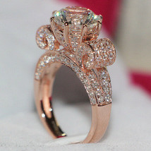 Beautiful 3.00 Ct Simulated Diamond Bridal Engagement Ring 14K Rose Gold... - £79.06 GBP