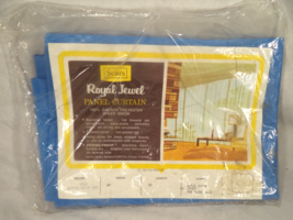 NOS Vintage Sears Royal Jewel Panel Curtains 762 Royal Blue 40" x 63" Sh... - $12.82