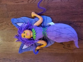 Butterfly Fairy Doll with Purple Hair and purple  Plush 16&quot;.   - £11.18 GBP