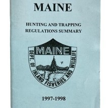 Maine 1997-98 Hunting &amp; Trapping Regulations Vintage 1st Printing Bookle... - $14.99