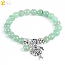 CSJA New Meditation Green Aventurine Women Bracelets Natural Stone Yoga Mala Pra - £10.20 GBP