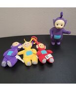 VTG 90s Teletubbies Plush Toy Keychains Burger King + 6.5&quot; Tinky Winky F... - $360.72 MXN