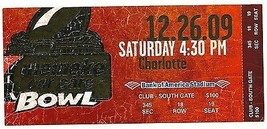 2009 Meineke Car Care Bowl Ticket Stub Pittsburgh North Carolina - £71.60 GBP