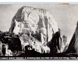 Great Bianco Trono Zion National Park Utah Ut Standard Olio Unp Cartolin... - £2.38 GBP