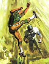 Green Bay Packers Vintage Logo Poster Print Metal Sign 12x8in Old New NF... - $24.74