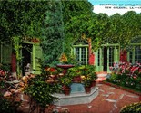 Courtyard of Little Theatre New Orleans Louisiana LA UNP Linen Postcard B10 - $2.92