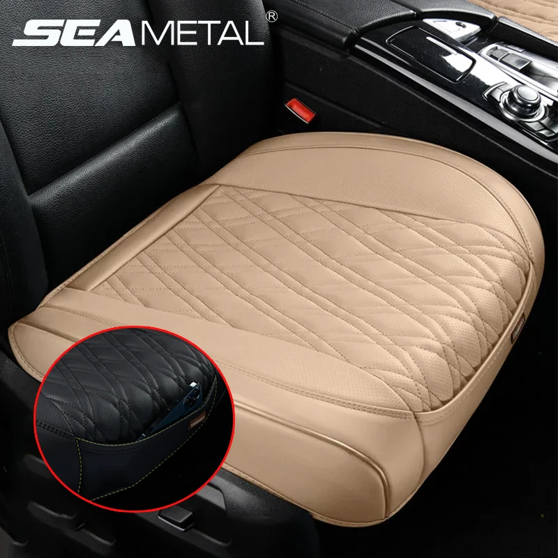 SEAMETAL Nappa Leather Car Seat Covers Interior Front Seats Cushion Protector - £18.55 GBP