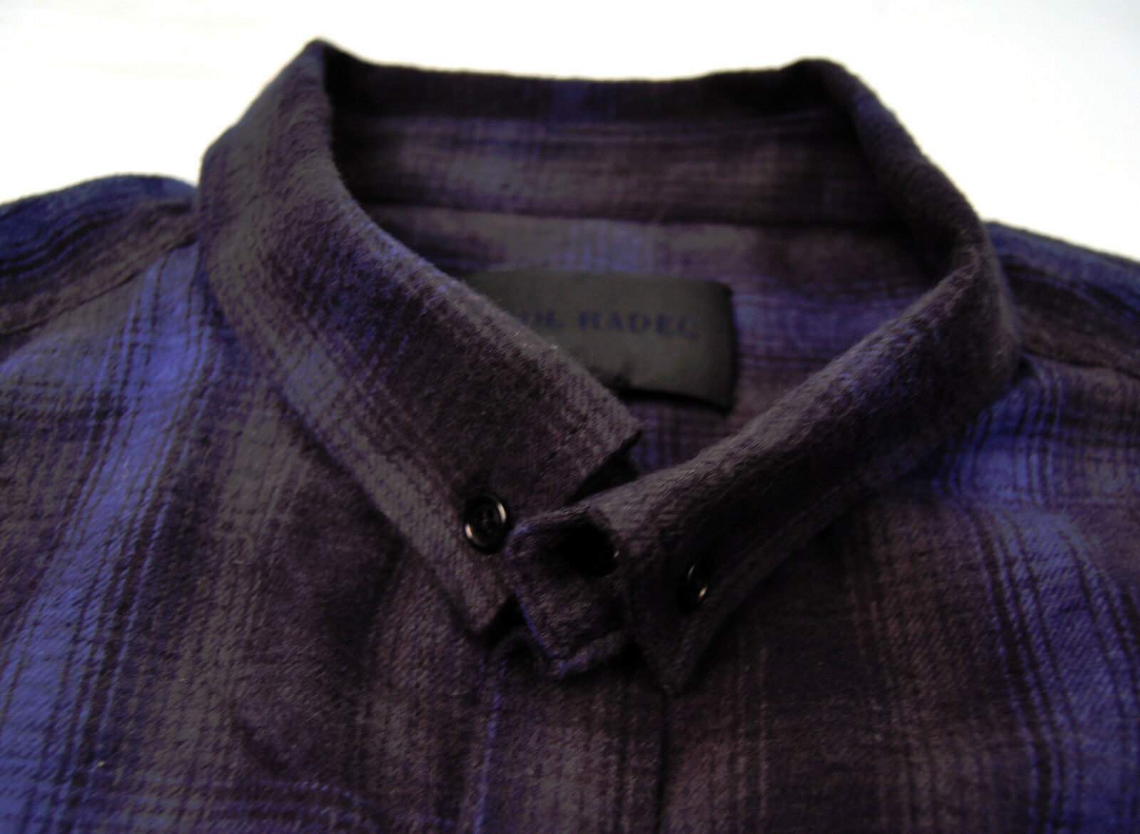 Idol Radec Blue Grey Plaid LS Button Flannel Shirt XL X-Large Item image 7