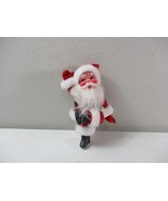 Vintage Christmas Felt Santa Claus Doll Figure Plastic Face 7.5&#39;&#39; - €34,39 EUR
