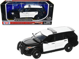 2022 Ford Police Interceptor Utility Unmarked Black and White 1/24 Dieca... - $51.21