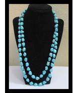 48&quot; Faux Turquoise Beaded Necklace N039 - €21,22 EUR