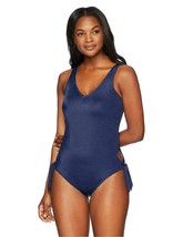 Coastal Blue Women&#39;s One Piece Swimsuit, Size Medium (Navy) NEW - £14.80 GBP
