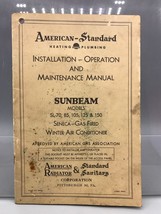 American Standard Sunbeam Seneca Gas Fired Air Conditioner Instructions - £28.08 GBP