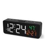 Watch Alarm Volume 12/24H LED USB Powered Digital Alarm TEMP Date Snooze Clock - $38.99