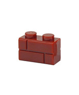 Red Brick 1X2 Construction Brick Piece Building Minifigures - $1.20