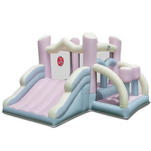 Kids Bounce House with Slide and 2 Boxing Columns for Party without Blow... - $225.25