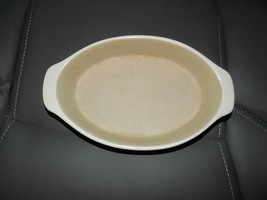 Pampered Chef Casserole Dish Small Oval French Vanilla Baker Stoneware #210305 - £20.47 GBP