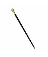Vintage Solid Silver Brass Handle Antique Victorian Cane Wooden Walking ... - $703.08 MXN