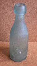 ANTIQUE MINERAL WATER BLOB TOP AQUA BOTTLE 1860&#39;S/70&#39;S EMBOSSED &quot;B&quot; - £59.76 GBP