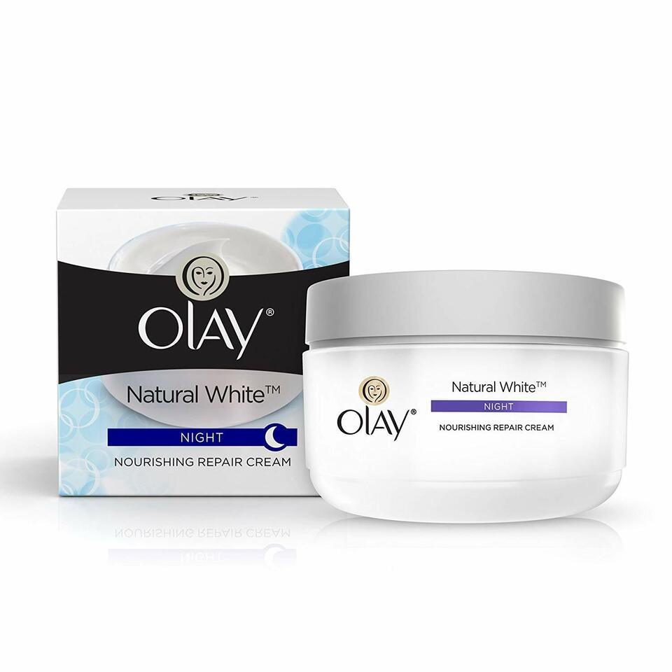 Primary image for Olay Natural White Night Nourishing Repair Cream – 50 gm (Free shipping world)