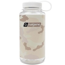 Nalgene Sustain 32oz Wide Mouth Camouflage Bottle (Clear) Recycled Reusable - £13.24 GBP