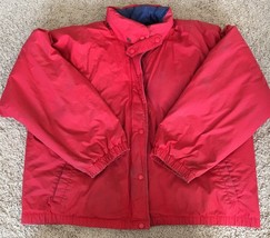 Vintage Distressed Eddie Bauer Red/Blue Goose Down Coat Women’s XL Thrashed - $9.47