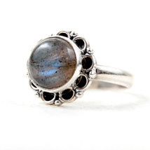 925 Sterling Silver Labradorite Handmade Ring SZ H to Y Festive Gift RS-1047 - £22.25 GBP