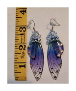 Multicolored Butterfly Dragonfly Wing Hook Earrings Acrylic Drop Earring... - £6.25 GBP