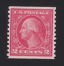 1915 2c George Washington, Coil, Carmine Scott 455 Mint F/VF NH - $27.89