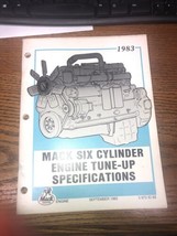 Mack Truck Six Cylinder Engine Tune Up Specifications Manual 1983 service  - £28.16 GBP