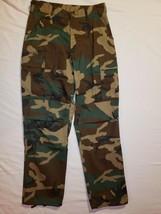 Usgi Military Battle Dress Uniform Woodland Bdu Tactical Camo Pants Small Short - £21.14 GBP