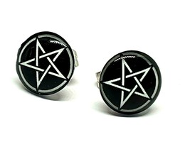 Pentagramm Pentagramm Ohrstecker Pagan Wiccan Hexe Stern Goth Emo Gesche... - £3.34 GBP