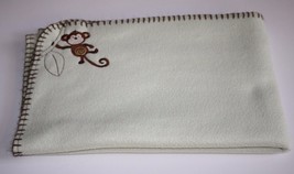 Garanimals Monkey Corner Baby Blanket Green Fleece Security Stitch Trim 30&quot;x40&quot; - £9.31 GBP