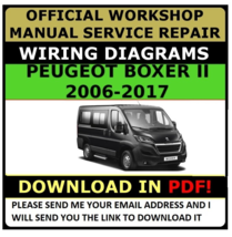 WORKSHOP Service Repair MANUAL for PEUGEOT BOXER II 2006-2017 +WIRING DO... - $10.53