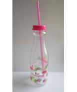 BE Flamazing! Pink Flamingo 9&quot; x 3&quot; Clear Plastic Bottle W/Pink Twist To... - £8.92 GBP