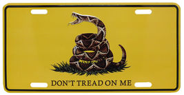 Gadsden Live Rattle Snake Embossed License Plate - £15.46 GBP