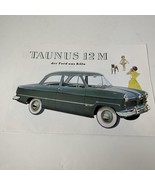 Ford Taunus 12 M color Prospectus brochure ca. 1953 foldout German FK ford - $41.51 CAD