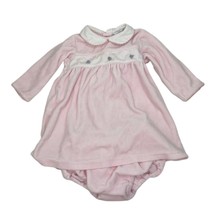Ralph Lauren Baby Girl 6-9 Months Pink Velvet Collared Dress and Bloomers - £20.06 GBP