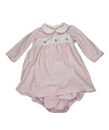 Ralph Lauren Baby Girl 6-9 Months Pink Velvet Collared Dress and Bloomers - £20.15 GBP