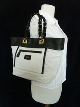 NWT FURLA Black/White Quilted Leather Small Tribe Tote Bag $398 - Made I... - $328.00